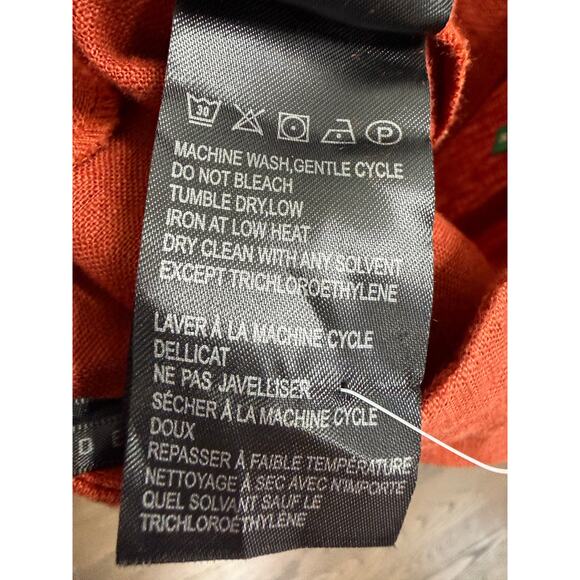 Farm Rio Rust Brown Wide Leg Linen Nautical Pants Relax Coastal Vacation Sz M - Picture 13 of 16